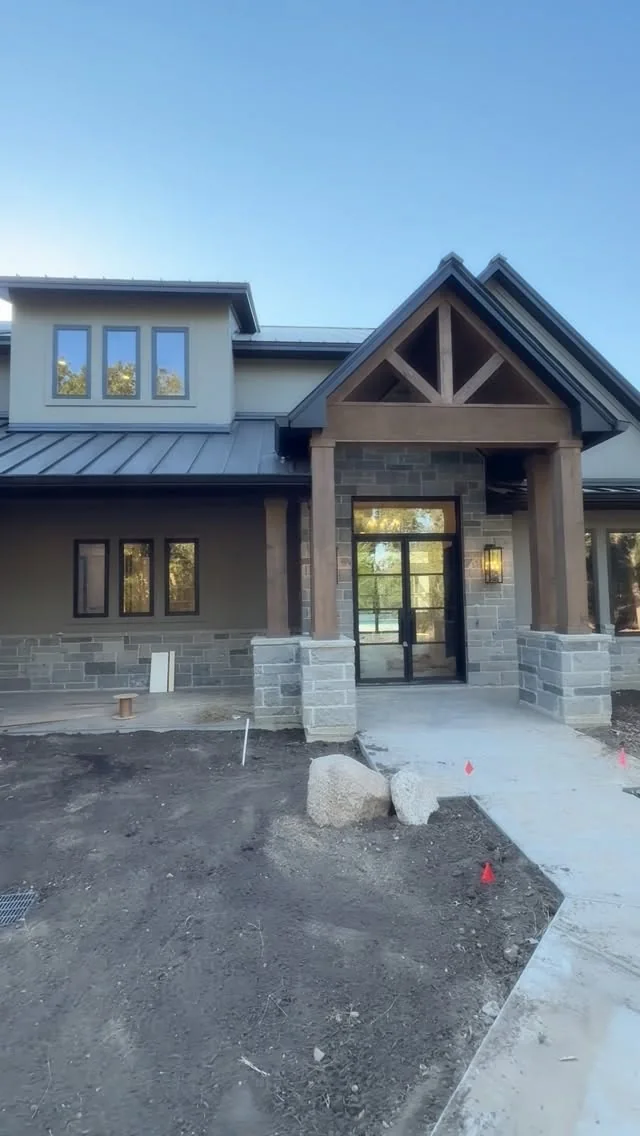 A finished Tredway custom home exterior in the Bryan and College Station area