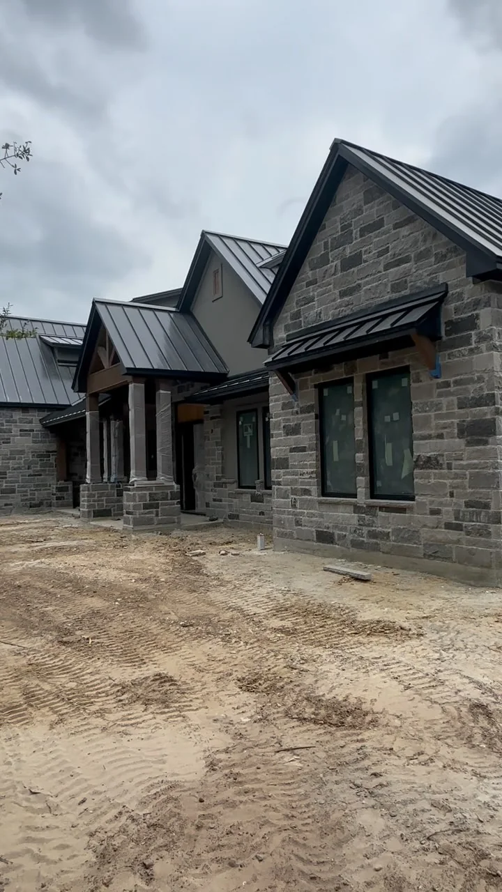 A finished Tredway custom home exterior in the Bryan and College Station area